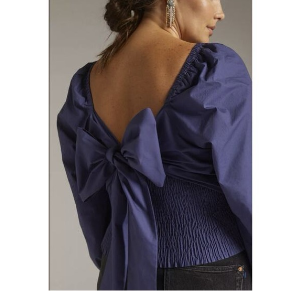 Anthropologie Sunday in Brooklyn Back Bow Tie Top Blouse SP NWT - Picture 7 of 7